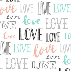 Love Word Typography Valentine