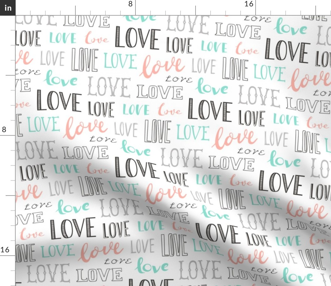 Love Word Typography Valentine