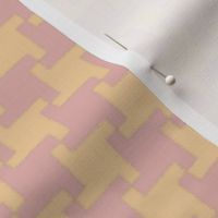 Pink and Yellow Square Houndstooth
