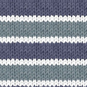 Blue Knitted Stripes