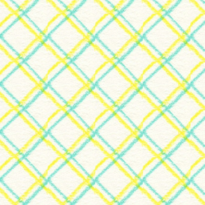 teal and yellow background