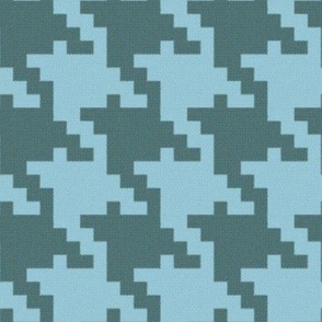 Tweedy Blue Green Houndstooth