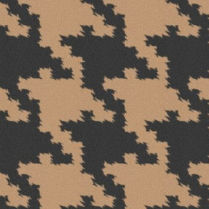 Charcoal and Sand Jagged Houndstooth