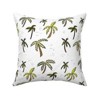 Palm Trees on White