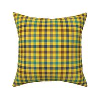 sunlit forest gingham - 1/2" squares on yellow