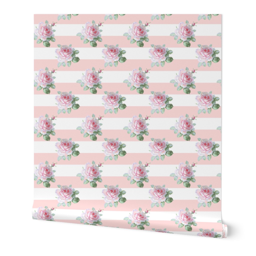 Seaside Garden Stripe in peony