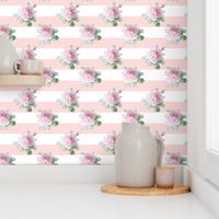 Seaside Garden Stripe in peony