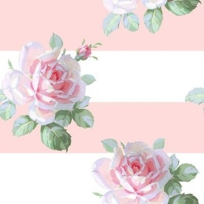 Seaside Garden Stripe in peony