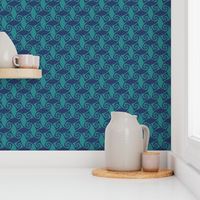 trellis - navy and teal