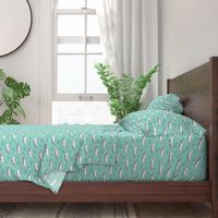 Whales on Mint Green