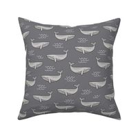 Whales on Dark Grey