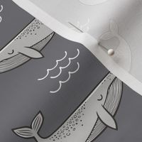 Whales on Dark Grey