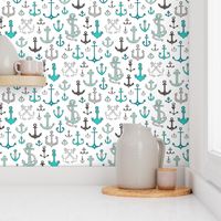 Anchors in Mint Green