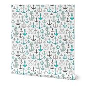 Anchors in Mint Green
