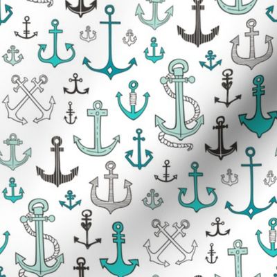 Anchors in Mint Green
