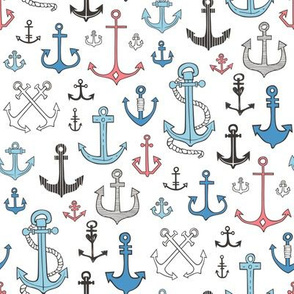 Anchors Black&White Blue and Red