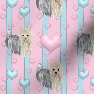 Yorkie - Pinky Co ordinating Fabric