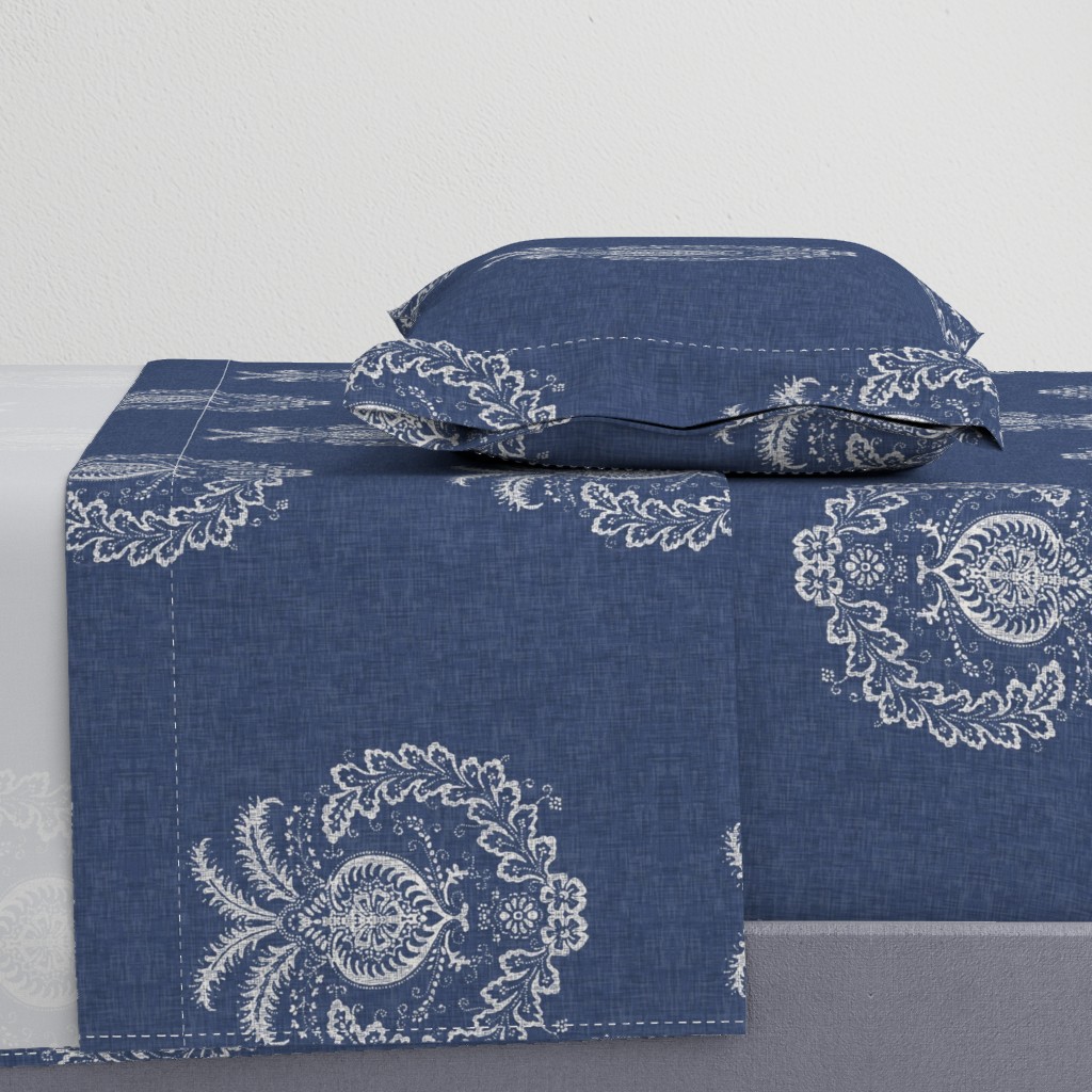 Antibes Batik Medallion in Indigo