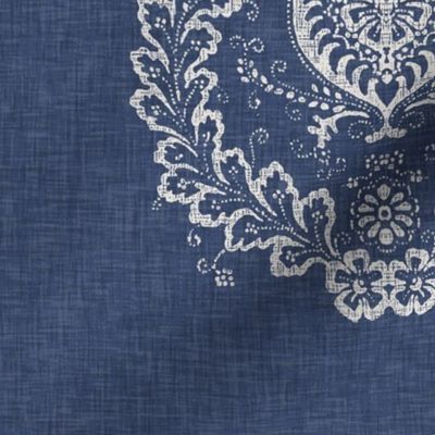 Antibes Batik Medallion in Indigo