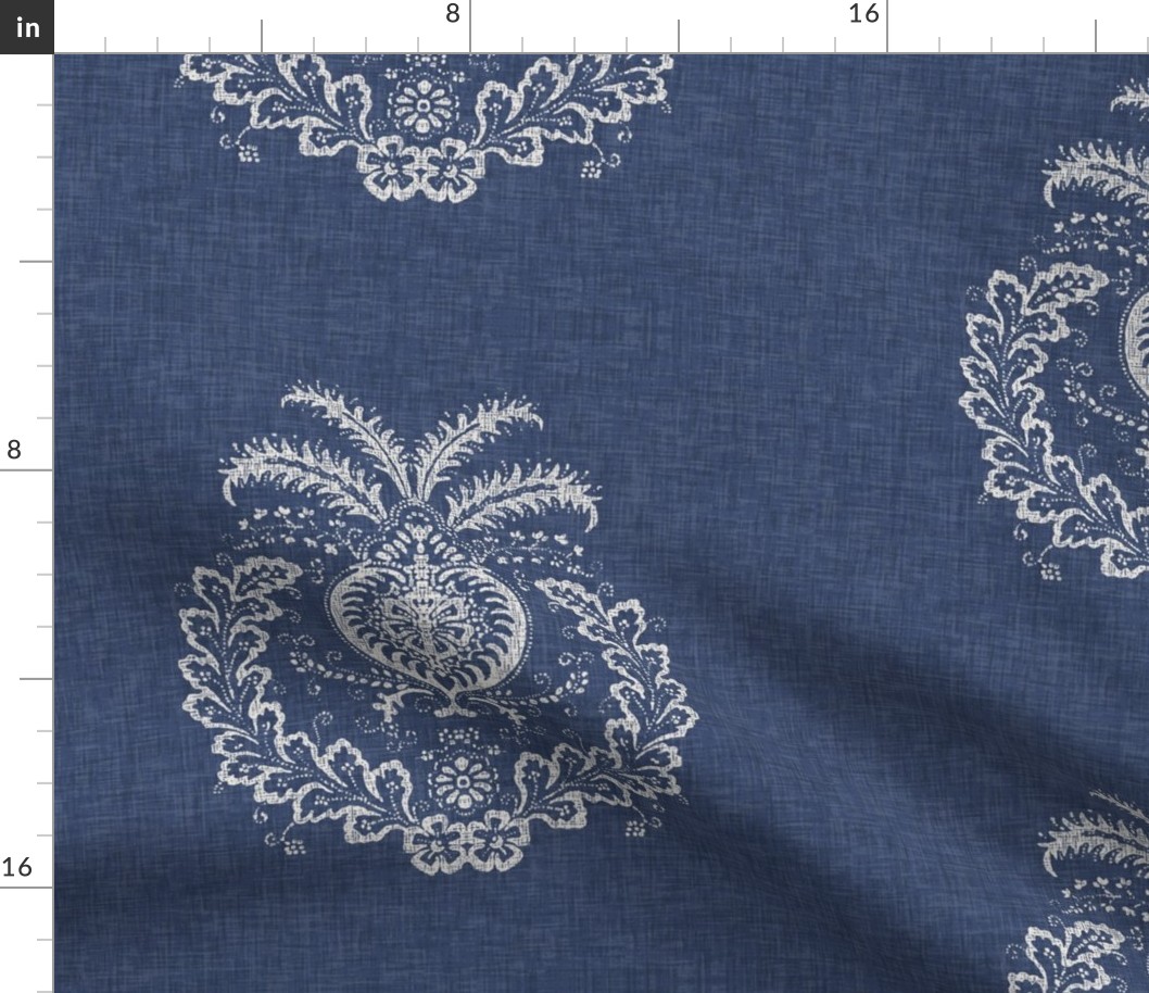 Antibes Batik Medallion in Indigo