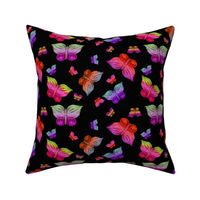 BUTTERFLIES EXOTIC JUNGLE BLACK Large