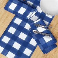 Navy Watercolor Gingham