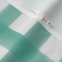 Watercolor Gingham in Teal