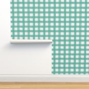 Watercolor Gingham in Teal