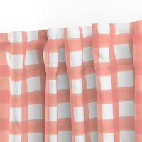 Watercolor Gingham in Peach