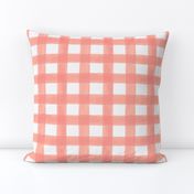 Watercolor Gingham in Peach