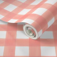 Watercolor Gingham in Peach