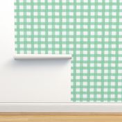 Watercolor Gingham in Mint