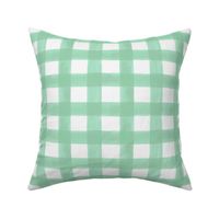 Watercolor Gingham in Mint