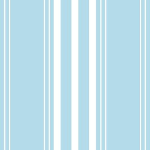 Lars Stripe white on aqua