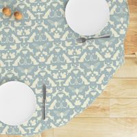 woodland damask blue