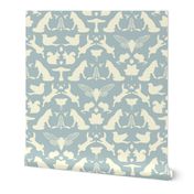 woodland damask blue