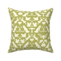 woodland damask olive