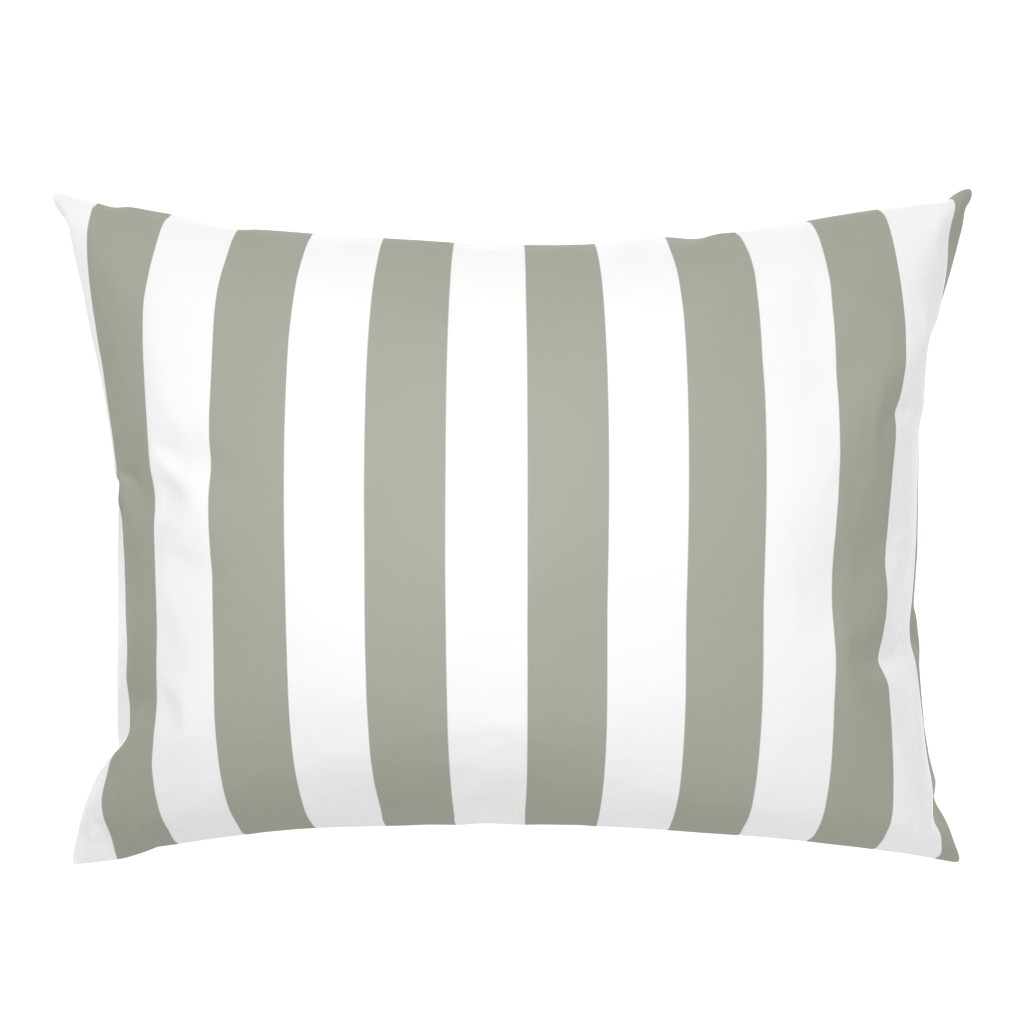 Dove Grey 2" Wide Cabana Stripes