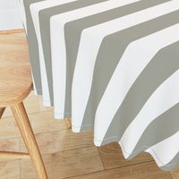 Dove Grey 2" Wide Cabana Stripes