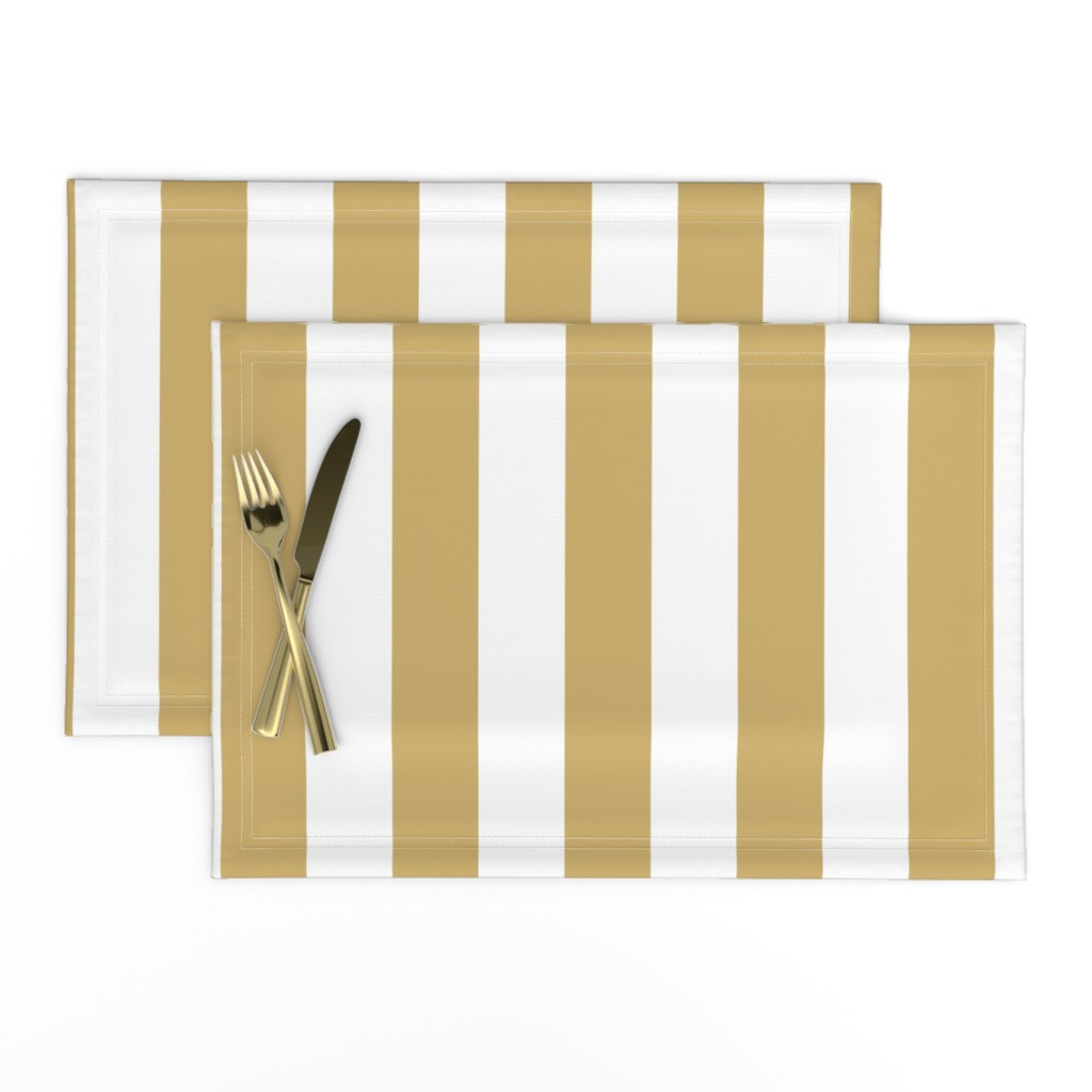 Khaki Beige 2" Wide Cabana Stripes