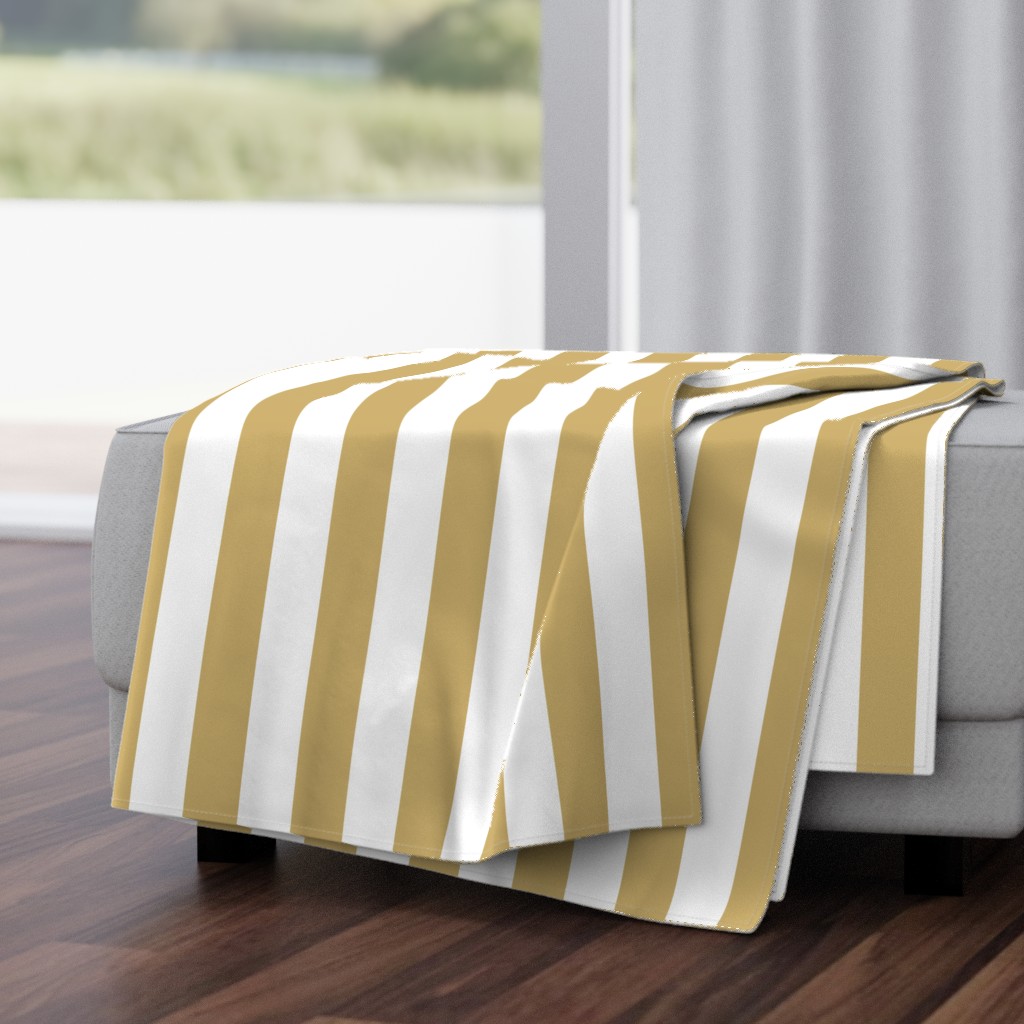 Khaki Beige 2" Wide Cabana Stripes