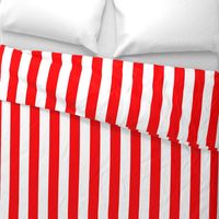 Circus Red 2" Wide Cabana Stripes