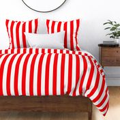 Circus Red 2" Wide Cabana Stripes