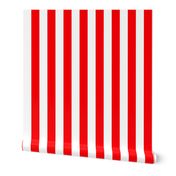 Circus Red 2" Wide Cabana Stripes