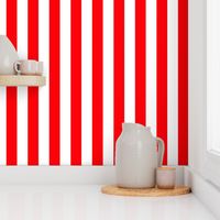 Circus Red 2" Wide Cabana Stripes