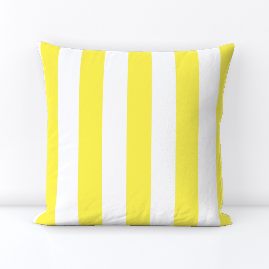 Lemon Yellow 2" Wide Cabana Stripes