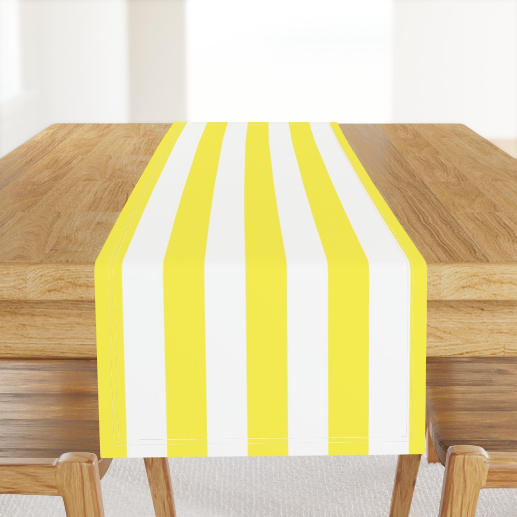 Lemon Yellow 2" Wide Cabana Stripes