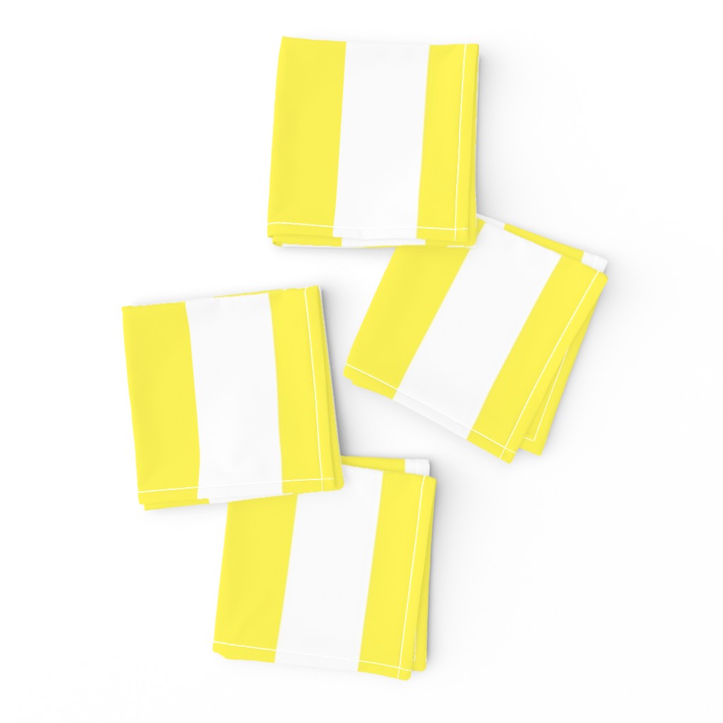 Lemon Yellow 2" Wide Cabana Stripes