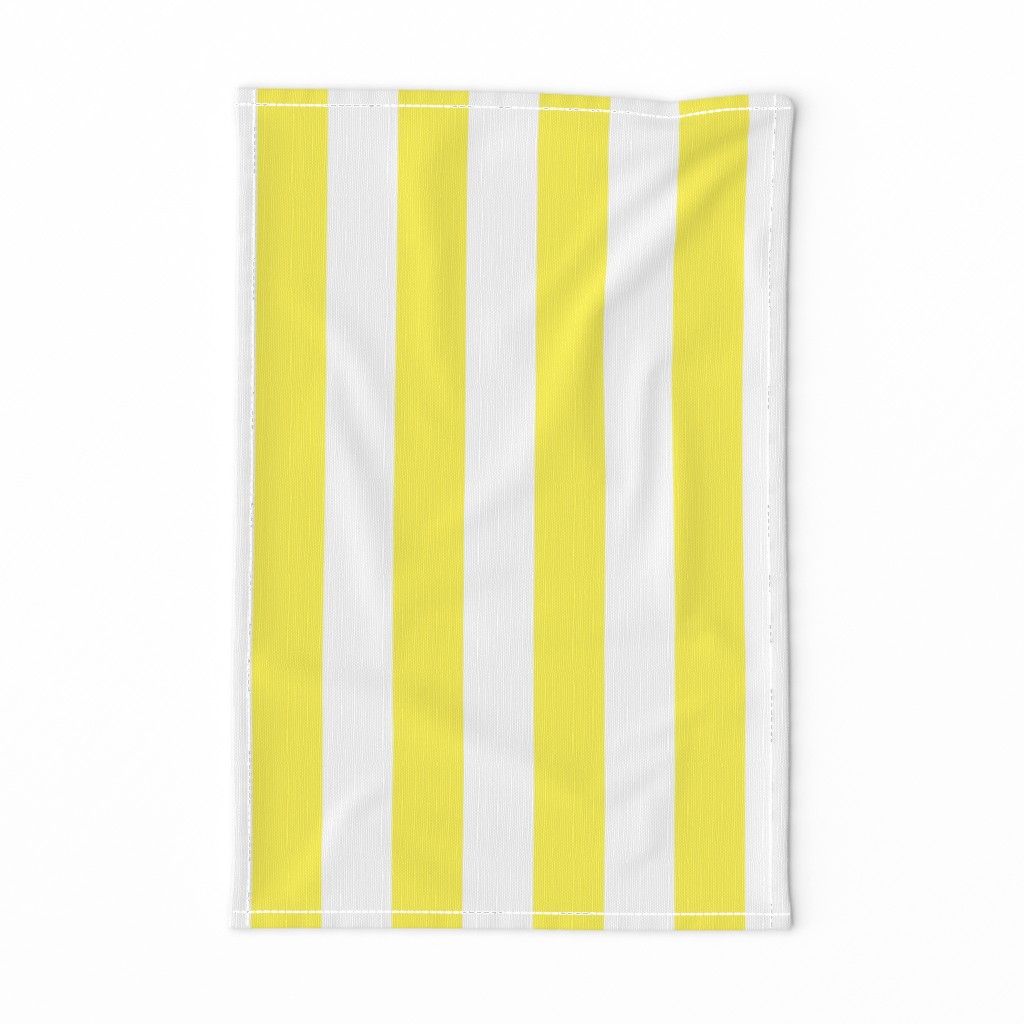 Lemon Yellow 2" Wide Cabana Stripes