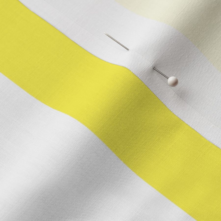 Lemon Yellow 2 inch Wide Cabana Stripes